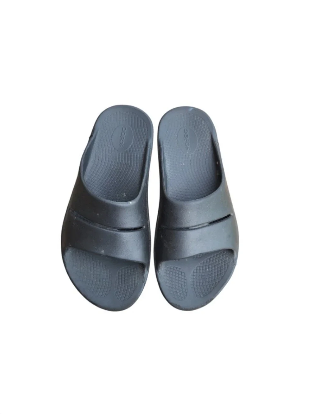 OOFOS OOahhh Original Recovery Foam Slip Summer Athletic Walk Slide Black Men 10
